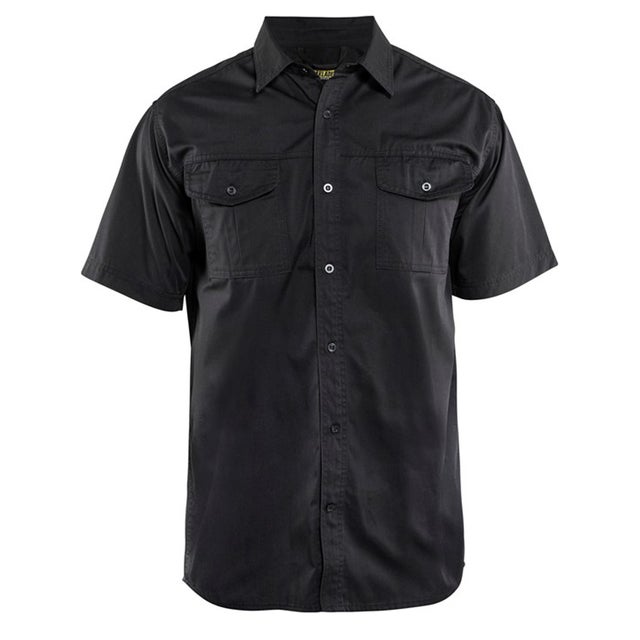 Chemise twill Blaklader Homme manches courtes Noir XS