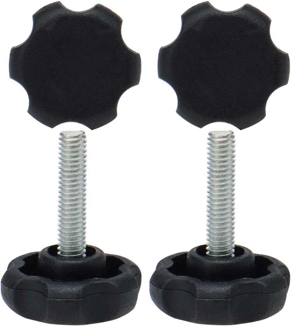 Picioare de nivelare reglabile M6 x 25 x 30 mm, lot de 4, cu șurub manual. Protecții de podea pentru mașini, mese și birouri. Stabile.