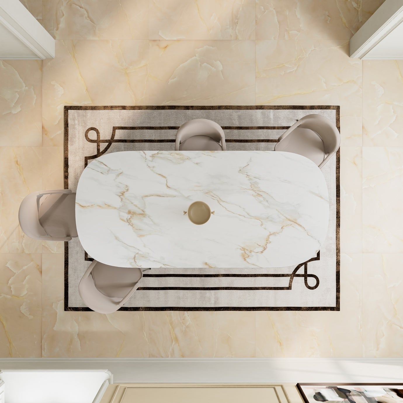 Charme Beige - Marmo Onice Opaco - Piastrelle 120x120 cm 10 mm - MAO 5001 120x120 MATT R9 10 mm - 2