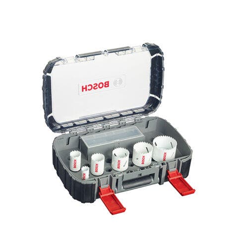 Wiertła koronowe Bosch Model Zestaw 9 sztuk z bimetalu, szybki adapter