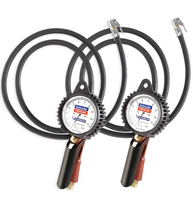 LOT DE 2 PISTOLETS MANOMETRES POIGNEE de GONFLAGE EURODAINU MICHELIN