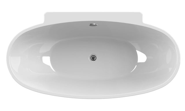 Baignoire Îlot Ovale En Acrylique Asara - Vidage Central