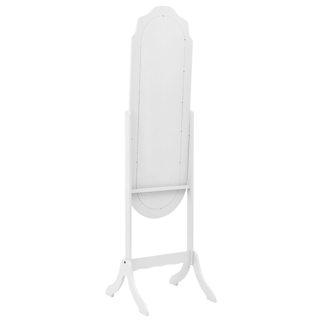 Miroir sur pied blanc 45,5x47,5x160 cm bois d'ingénierie - 3