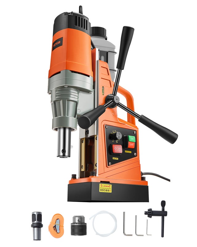Perceuse Magnetique Diametre VEVOR 50 mm Profondeur 50 mm Carotteuse a Diamant 1550 W 13000 N 500 tr/min Perceuse a Colonne Trou Net pour Renovation