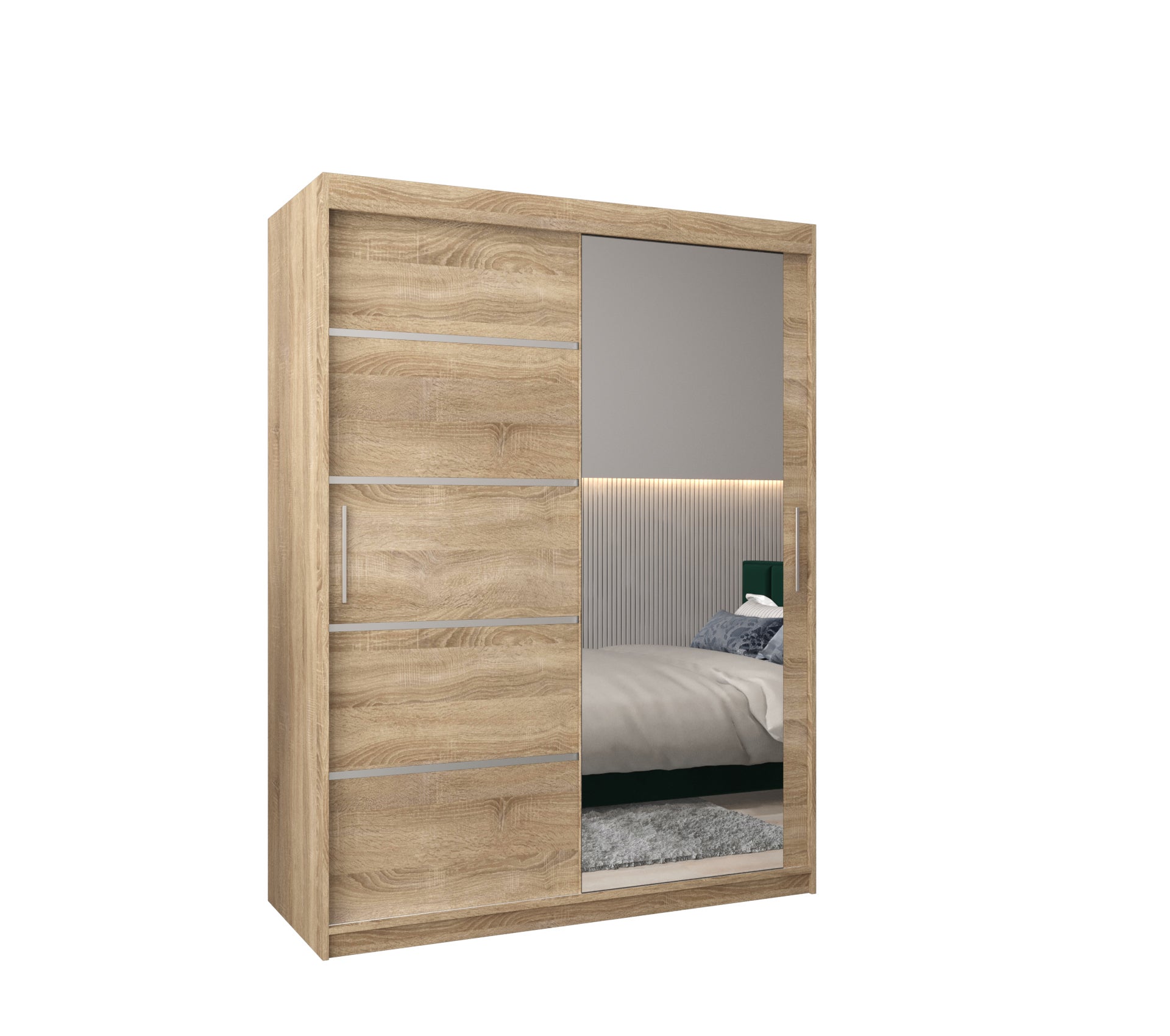 Szafa przesuwna garderoba Verona 2 150 x 62 x 200 cm Sonoma - Abiks Meble