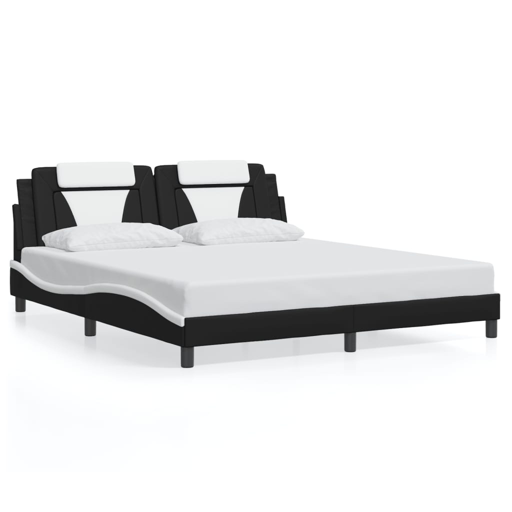 Lit Double | Lit Adulte | Cadre de lit et tête de lit blanc 180x200 cm Lit Double | Lit Adulte | Cadre de lit et tête de lit blanc 180x200 cm