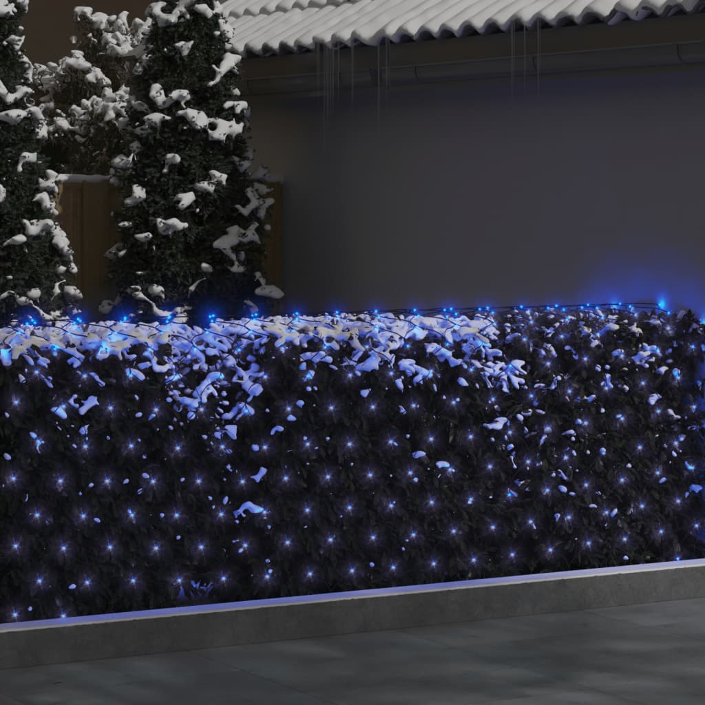 Red de luz navideña azul 3x3 m 306 LED Interior/exterior - 3