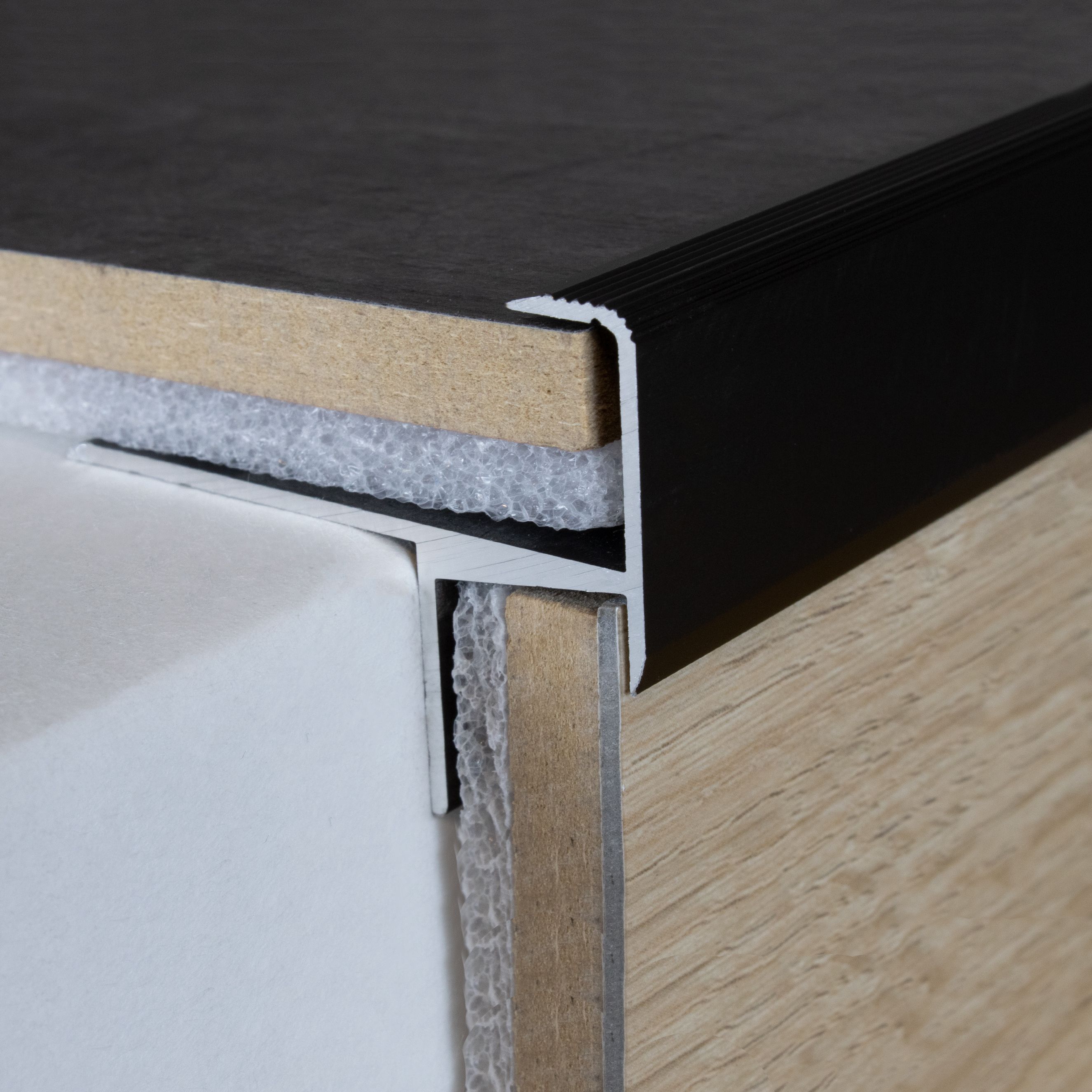 PROVISTON Profilé pour nez de marche Cornière en aluminium 33 x 153 x 1000 mm Argenté - 2