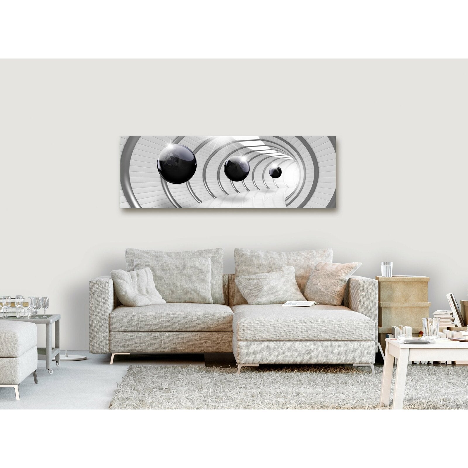 Tableau tunnel spatial étroit - 120 x 40 cm - 2