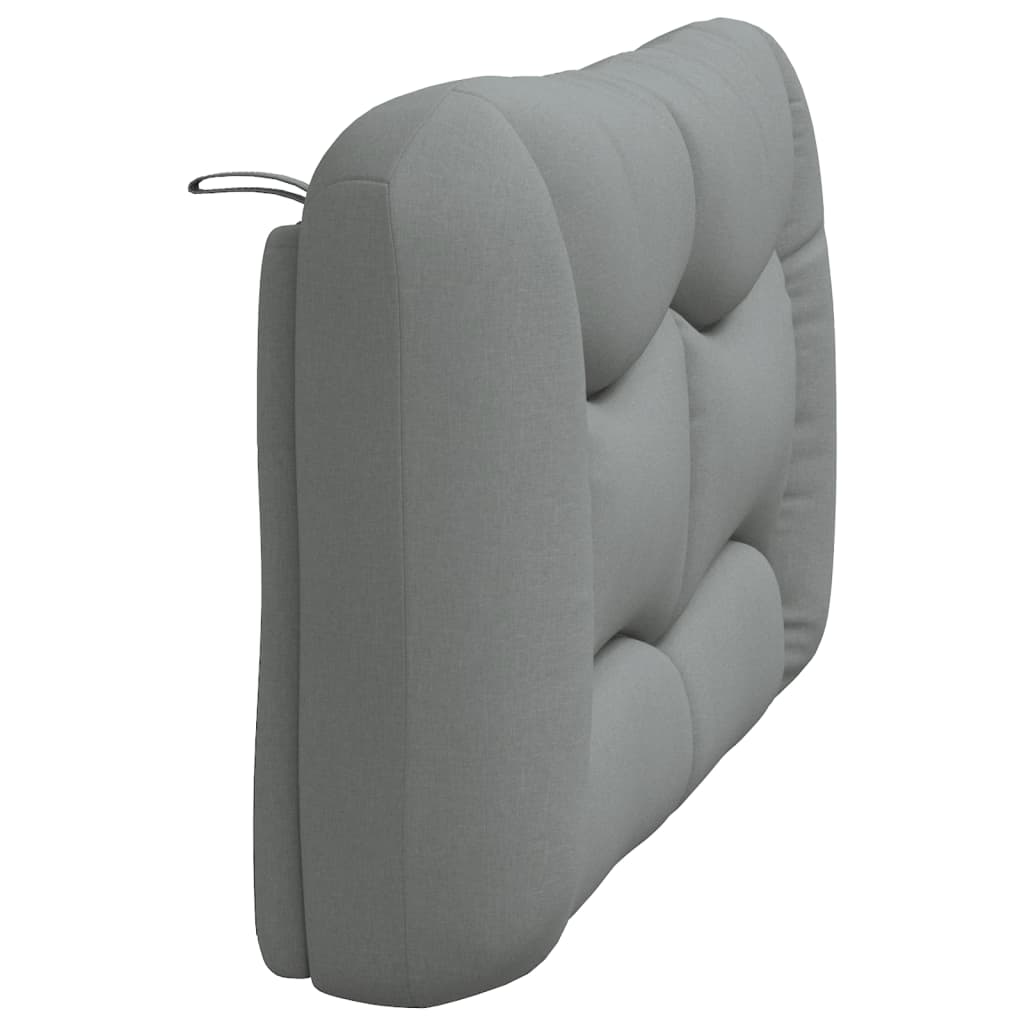 vidaXL Cabecero de cama acolchado tela gris claro 120 cm - 6
