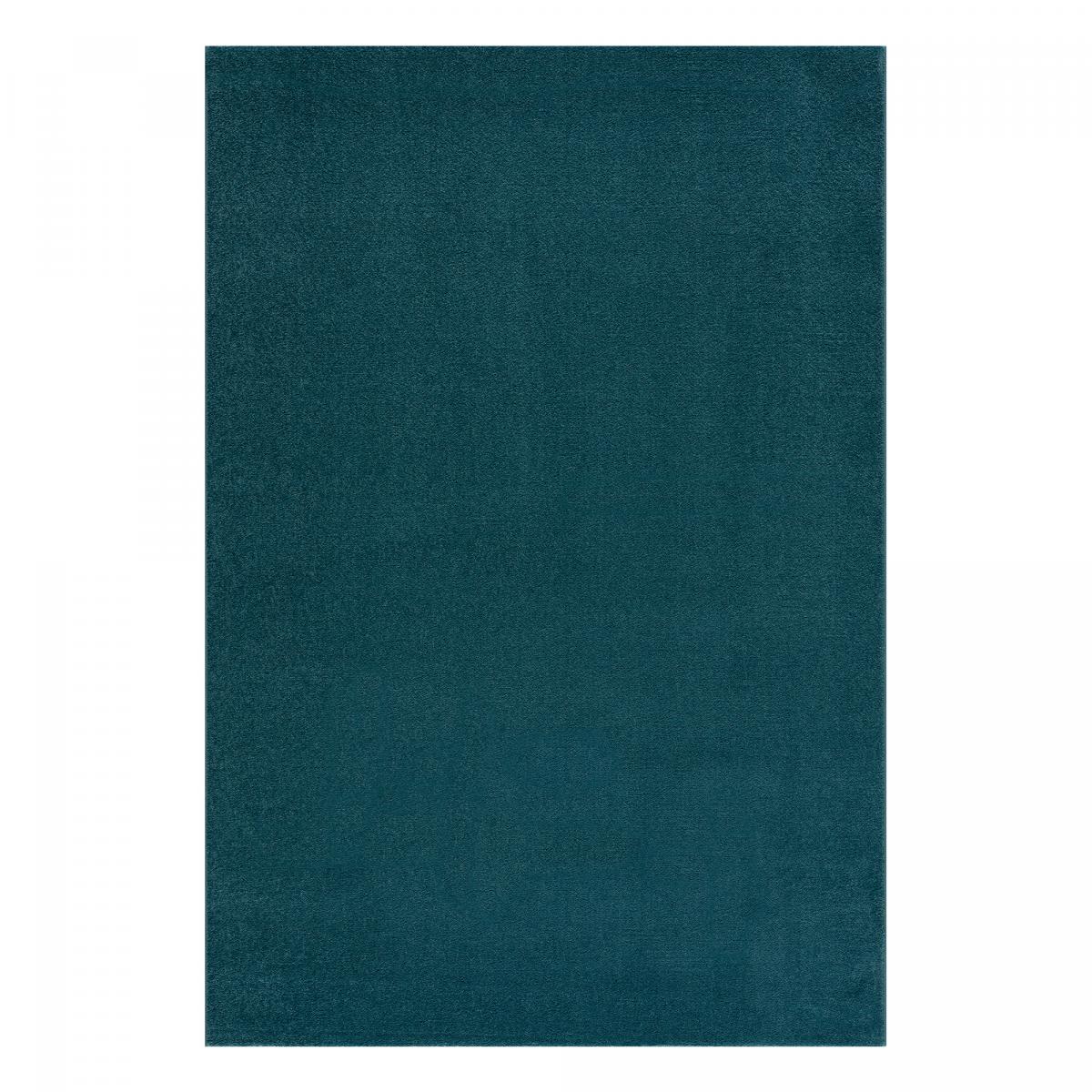 Alfombra de comedor 200x290 tejida rectangular azul oscuro liso NOSSA ...
