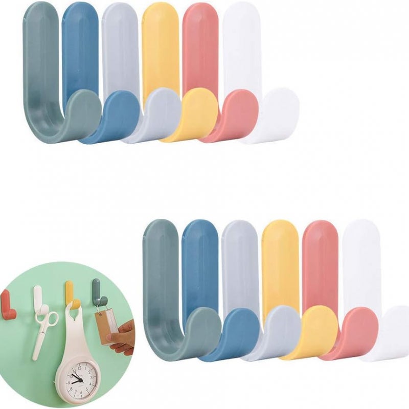 sztuk haczyków ściennych Haczyki ścienne samoprzylepne haczyki ścienne samoprzylepne plastikowe urocze kreatywne kształcie litery tworzywa sztucznego