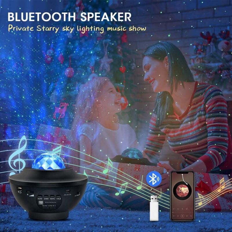 Projecteur LED ciel étoilé avec télécommande – Minuterie + enceinte Bluetooth – Lampe étoile pour chambre enfant - 3