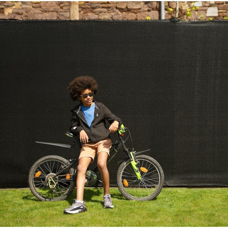 Brise vue 220 g/m² occultation élevée H1m50 x L 10m Noir - 2