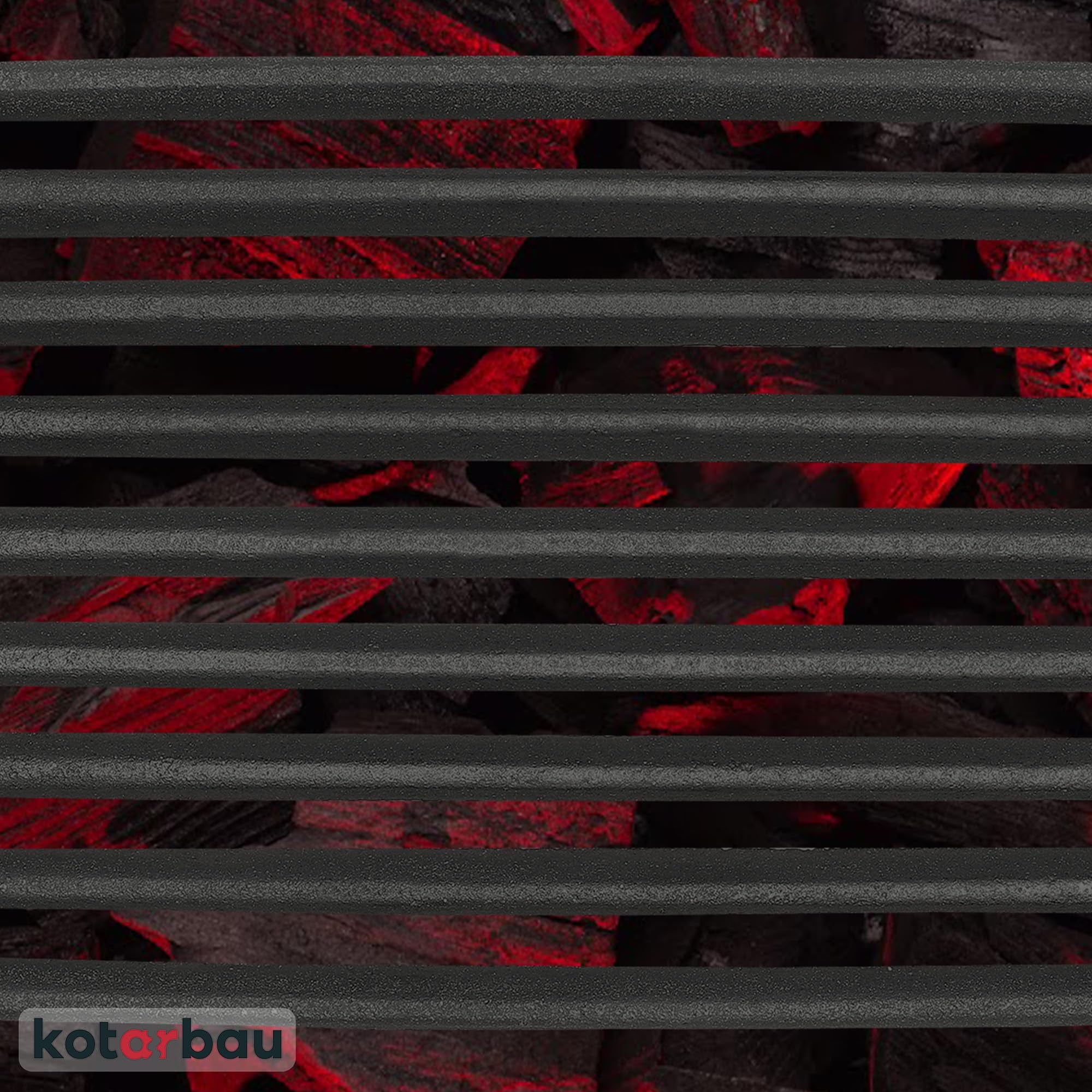 Grille de Cheminée en fonte 32 x 21,5 cm - Grille en fonte carrée - Résiste aux températures élevées - KOTARBAU - 3