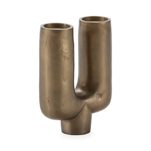 Bougeoir ancien en onyx et bronze doré – 3 branches - Antiquités Bougeoir ancien en onyx et bronze doré – 3 branches - Antiquités