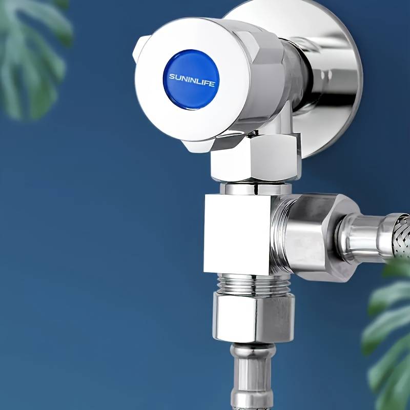 Vanne de Connexion T en Cuivre Pur, 2 Sorties, 2,54 cm, pour Machine à Laver & Douche - 4