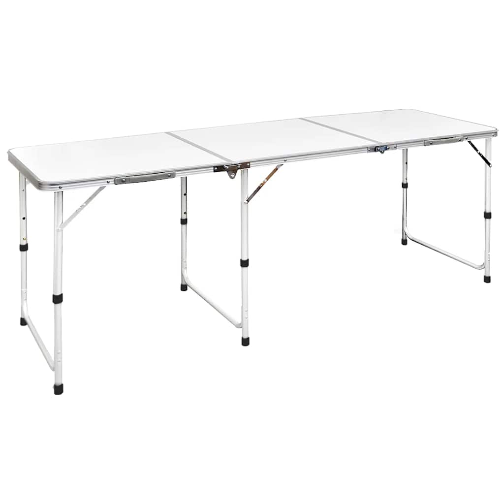 Mesita plegable de aluminio camping 180 x 60 cm vidaxl