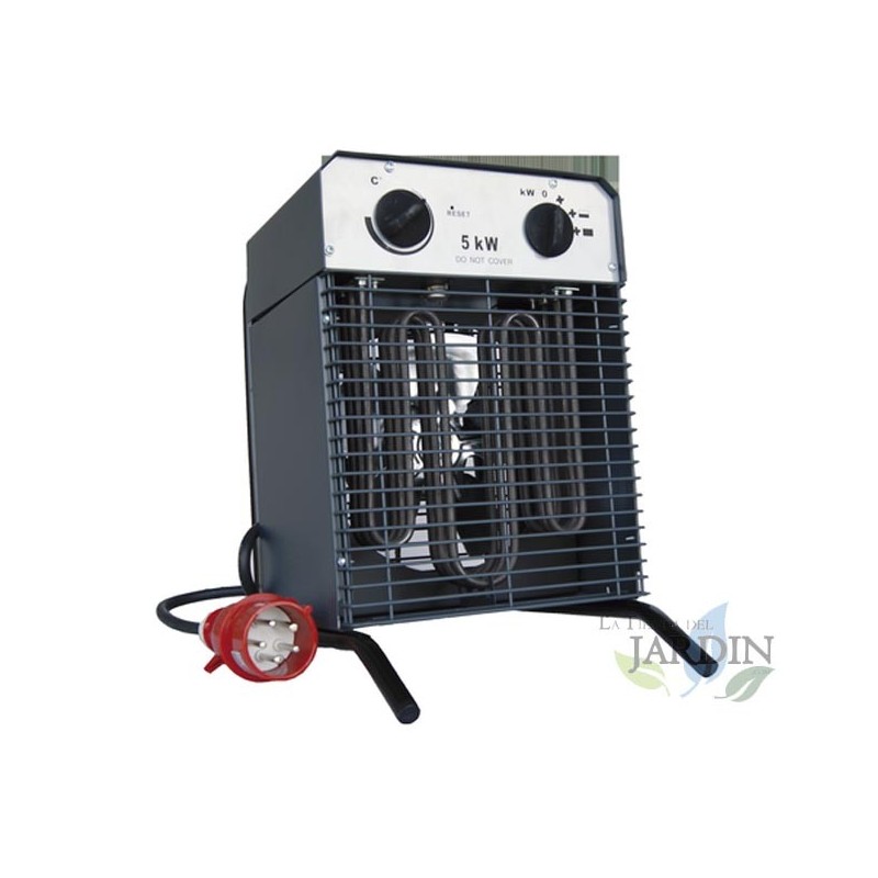 Aerotermo calefactor eléctrico 5000w 26x40x40 cm - calor intenso para grandes espacios