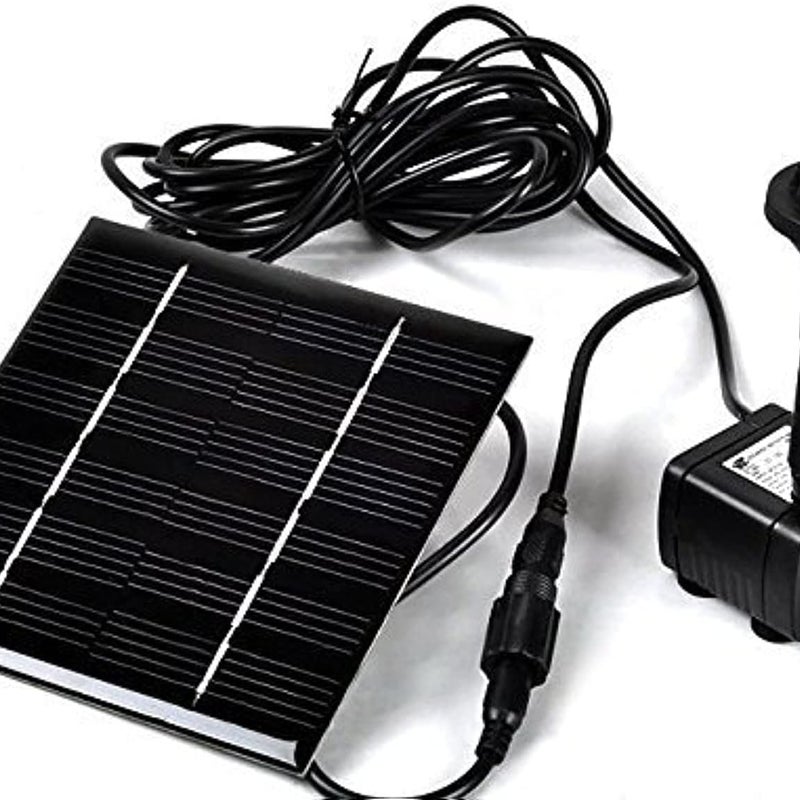 Pompa solarna do wody - do fontann ogrodowych, basenów, akwariów, stawów rybnych - 1 szt., czarna