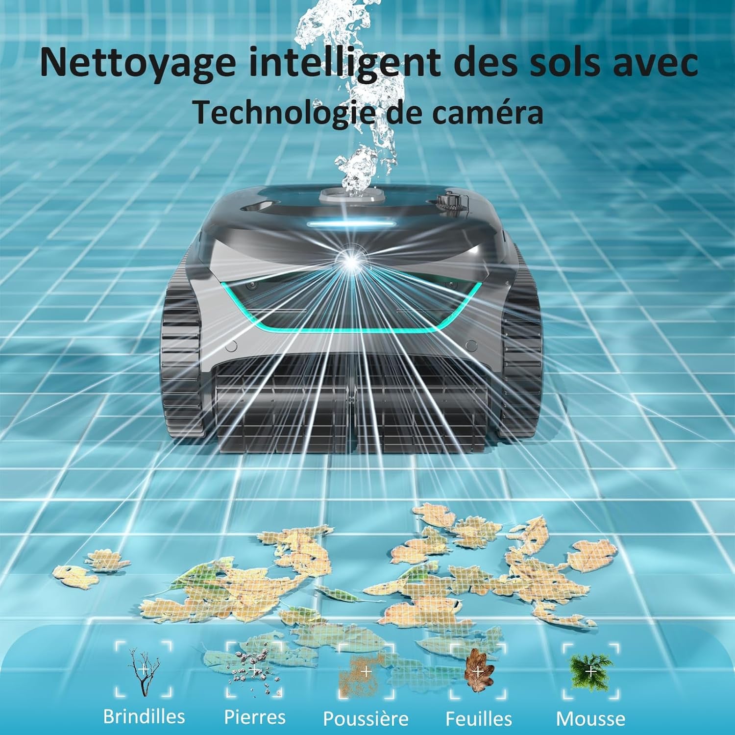 Robot de Piscine Sans Fil WYBOT C2 Vision avec Smart Vision, Navigation Intelligente, 8 Modes de Nettoyage, batterie longue durée - 3