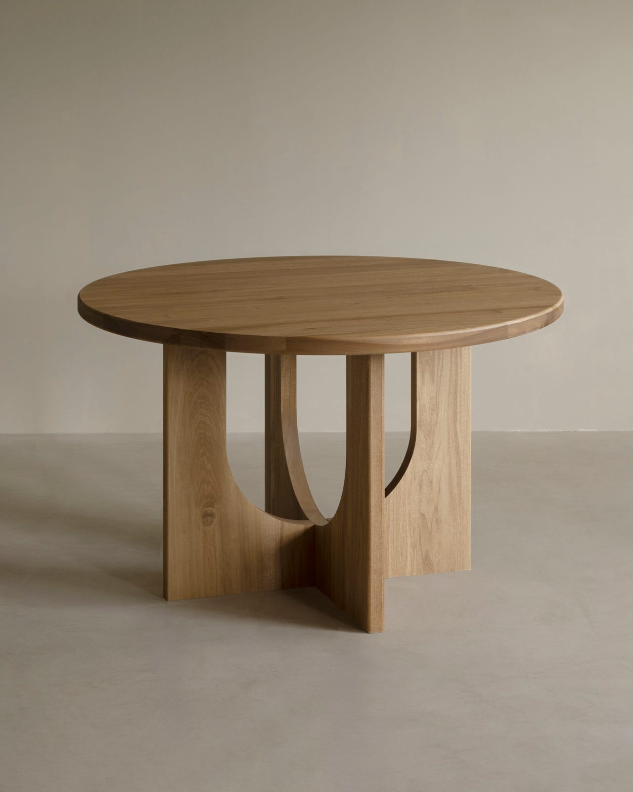 LUA - Table à manger ronde en bois massif de peuplier 160x75cm ...