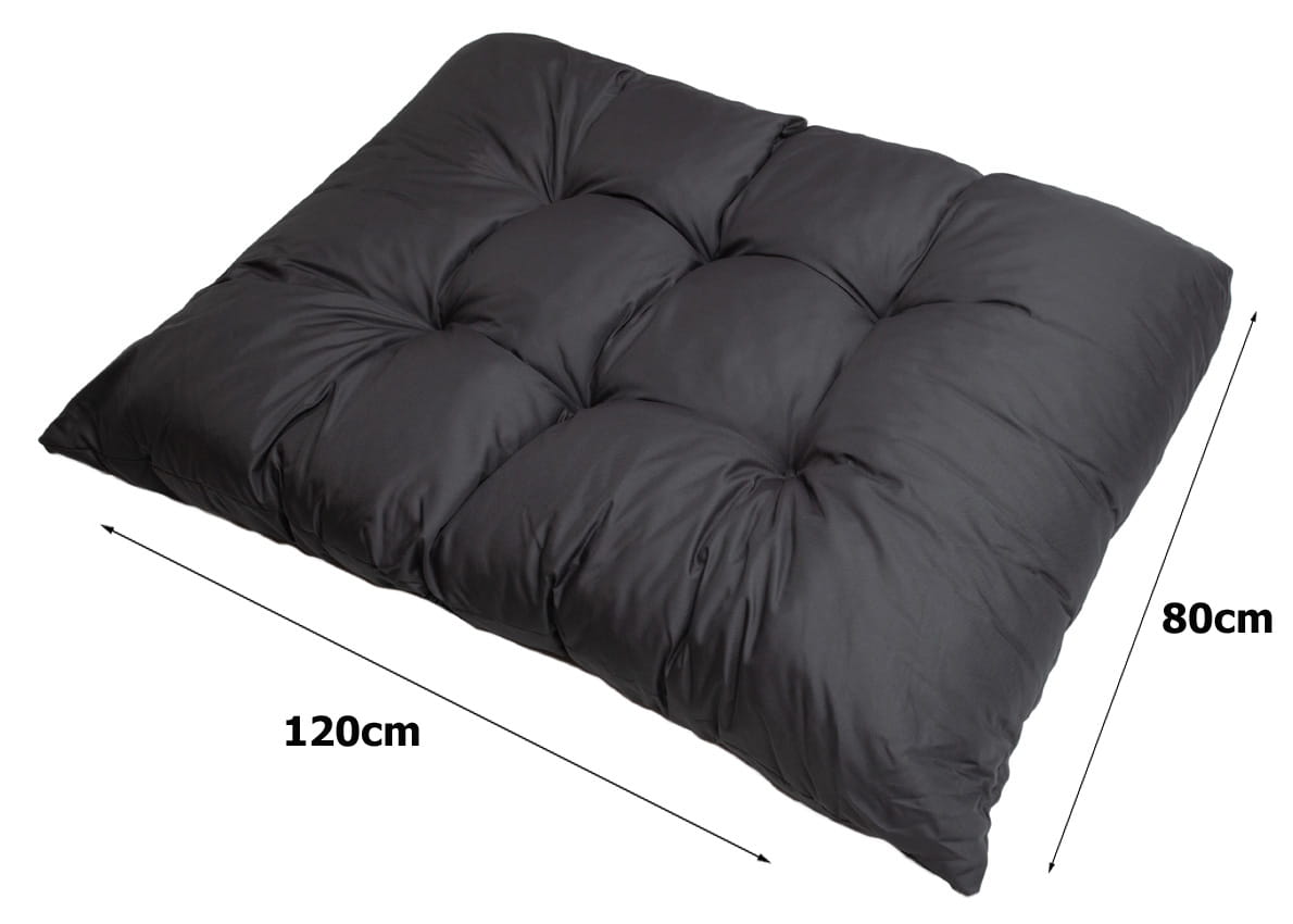 Coussins pour palettes, Assise 120x50 et Dossier 120x40cm Anthracite, coussins canapé / coussin palette in / extérieur, SETGARDEN - 7