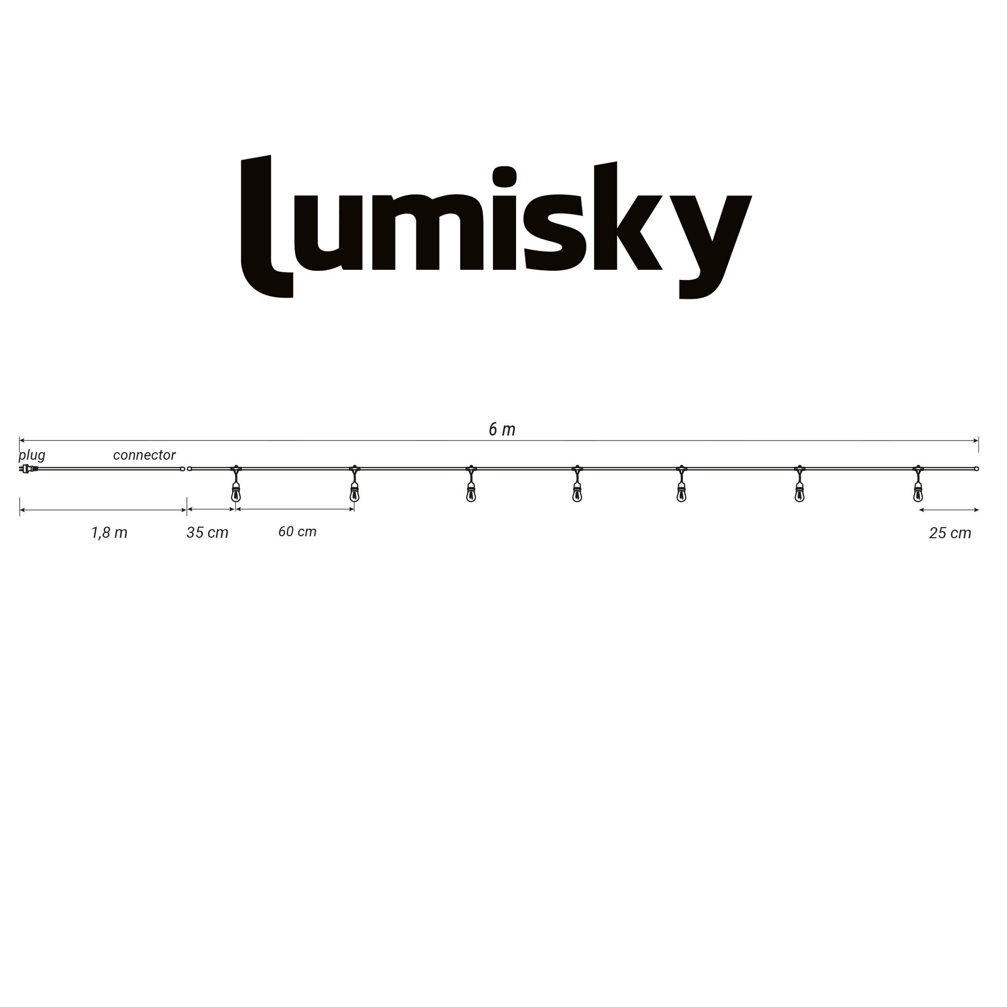 Luci a stringa collegabili E27 6M MOLLY - 5