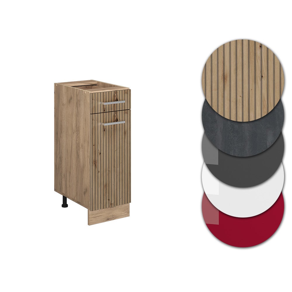 Vicco Meuble cuisine R-Line, Chêne Artisan, 30cm sans PT - 6