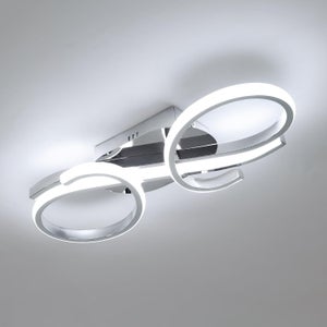 Lumiup Plafoniera LED Soffitto,plafoniera led moderna, plafoniera soffitto in alluminio 32W,6500K,lampada led soffitto per Camera da Letto,Bagno, Soggiorno,Spogliatoio,3 Anelli,Luce Bianca