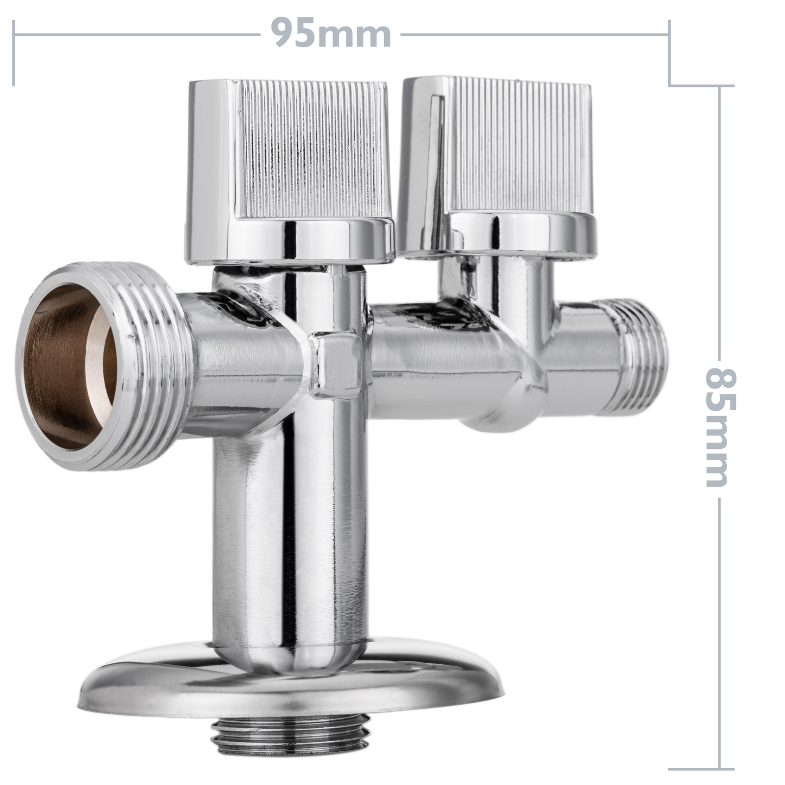 Llave De Paso Cisterna Llave De Paso BricoLoco Latón Cromado,