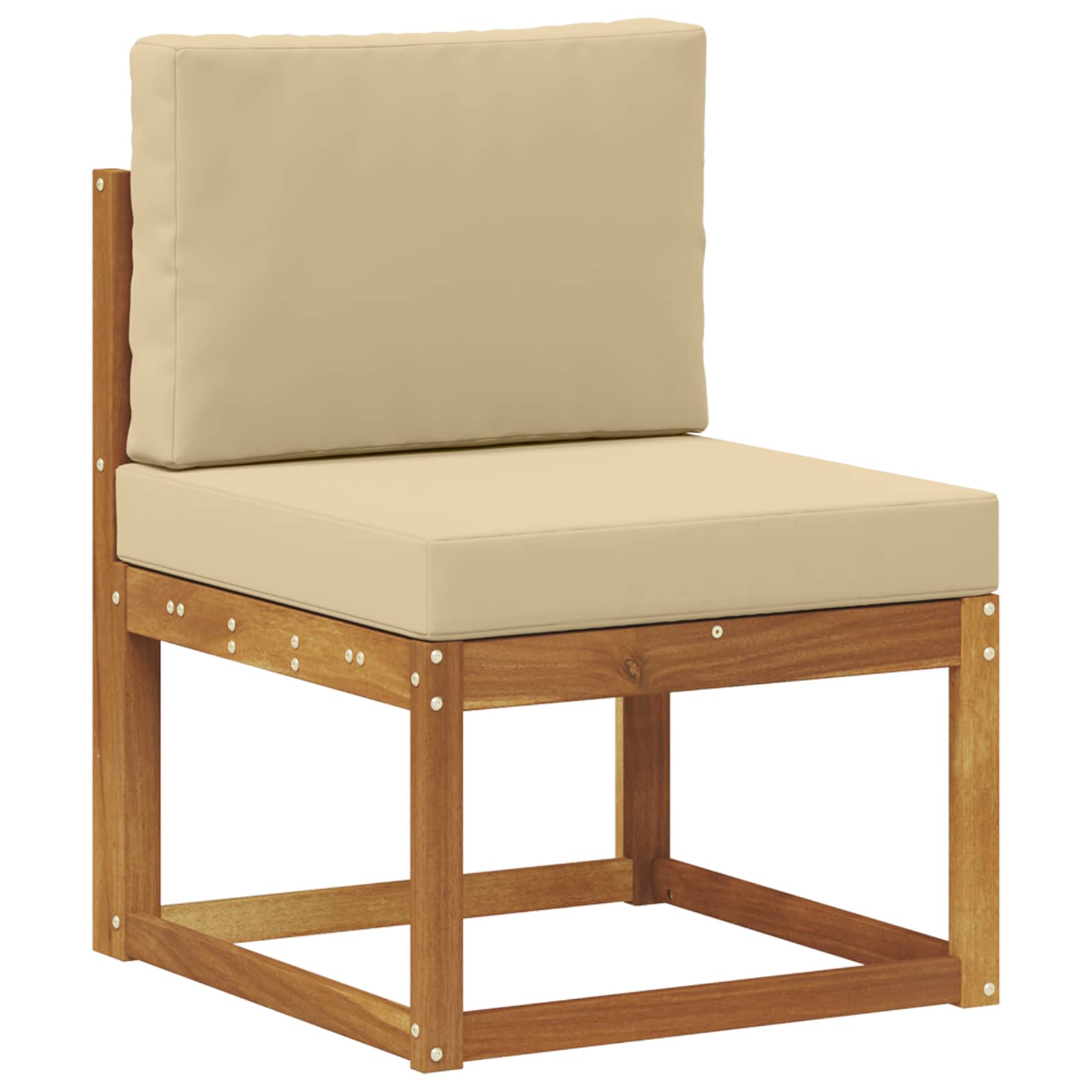 Ensemble de canapés d'extérieur 9 pièces naturel et beige - 4