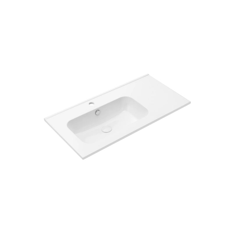 Umywalka meblowa Uptrend VENTA 90L biały połysk, z otworem na baterię oraz przelewem, lewa 1 szt.