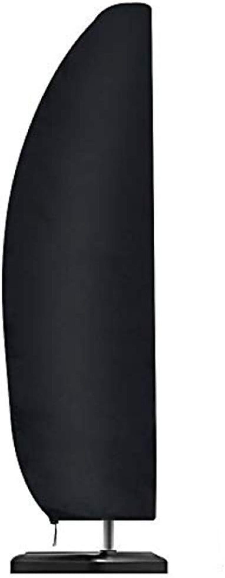 Bardzo duży pokrowiec na parasol (265 x 50 x 70 x 40 cm) z zamkiem błyskawicznym, wodoodporny i wiatroszczelny - czarny