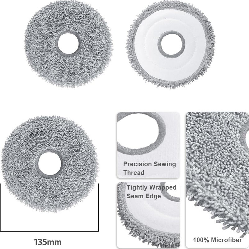Serpillières pour Dreame L10s Ultra, L10 Ultra, L10s Pro, Xiaomi X10+ pack de 8 - 4