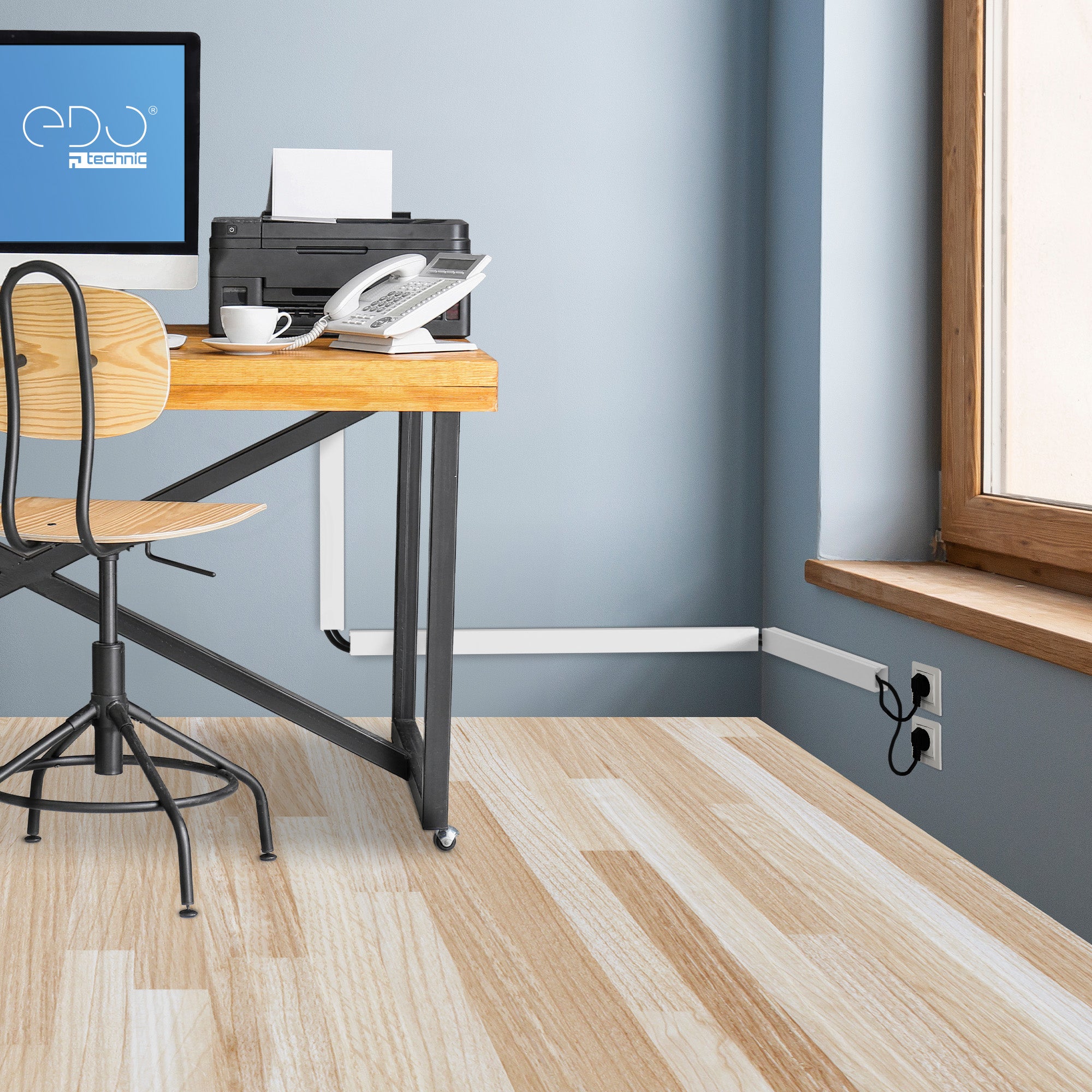 Korytko elektroinstalacyjne 25/16 2m Kanał kablowy Biały EDO Technic - 2