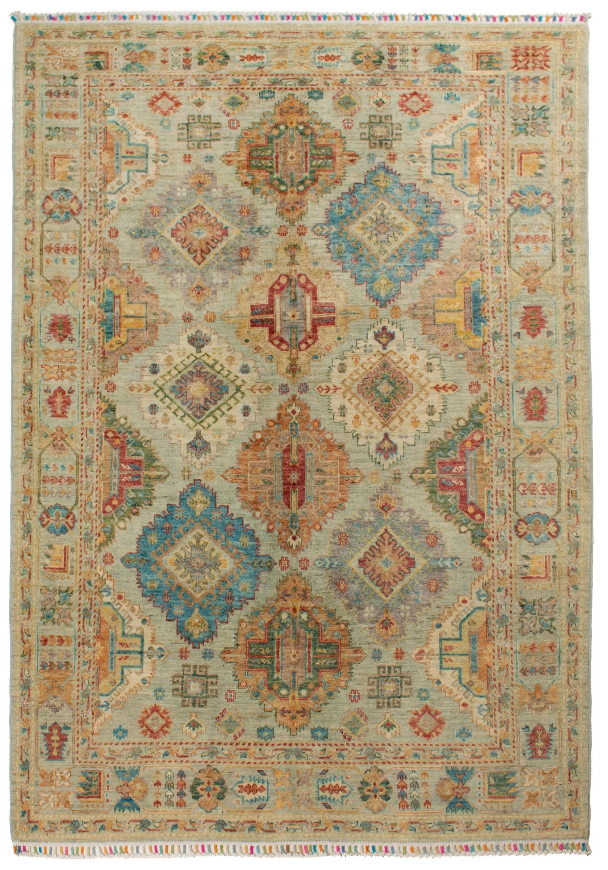 Tapis vintage en laine surteinte sculpté à la main 173 cm x 296 cm
