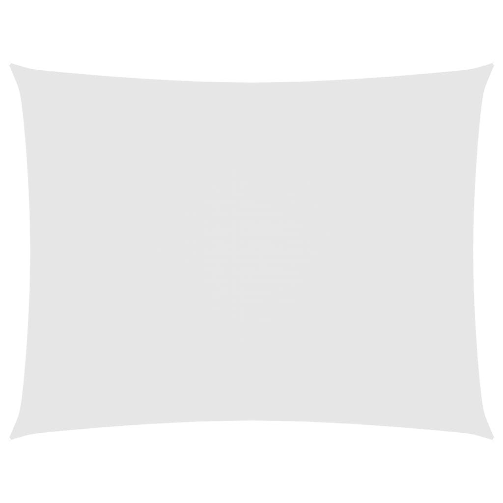 Prostokątny żagiel przeciwsłoneczny z białej tkaniny Oxford, 5 x 7 m