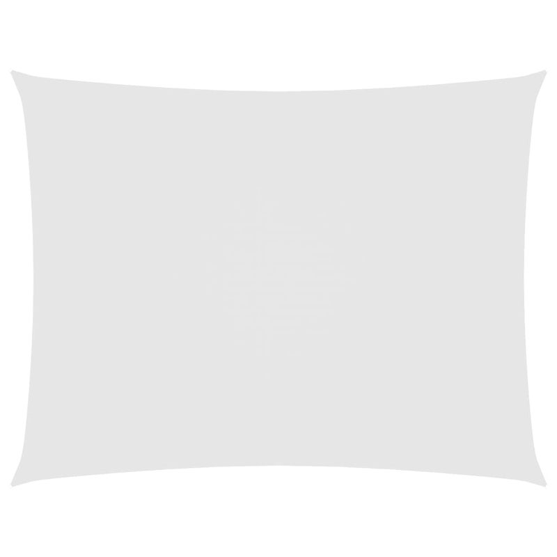 Prostokątny żagiel przeciwsłoneczny z białej tkaniny Oxford, 5 x 7 m