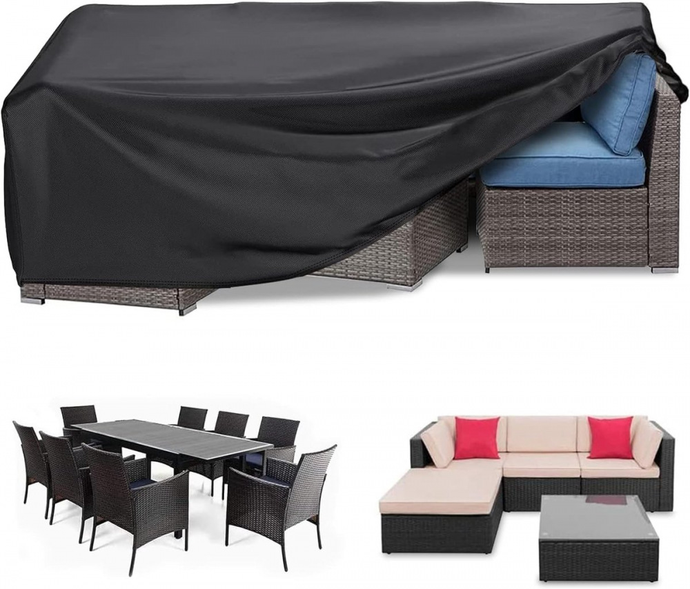 Pokrowiec wodoodporny na meble ogrodowe - 150 x 71 x 90 cm - Pokrowiec na meble ogrodowe - Czarny