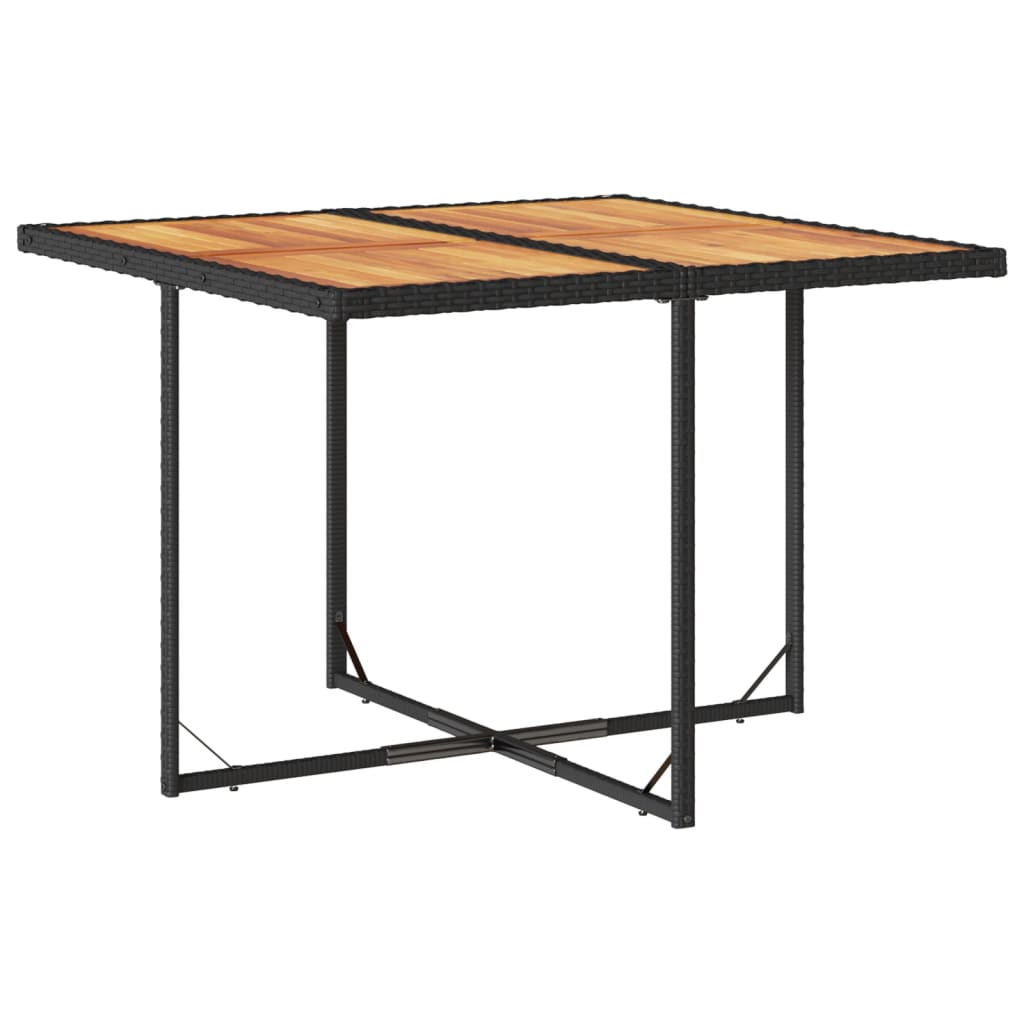 Set de muebles jardín - Muebles de exterior 5 pzas con cojines ratán sintético negro - 4
