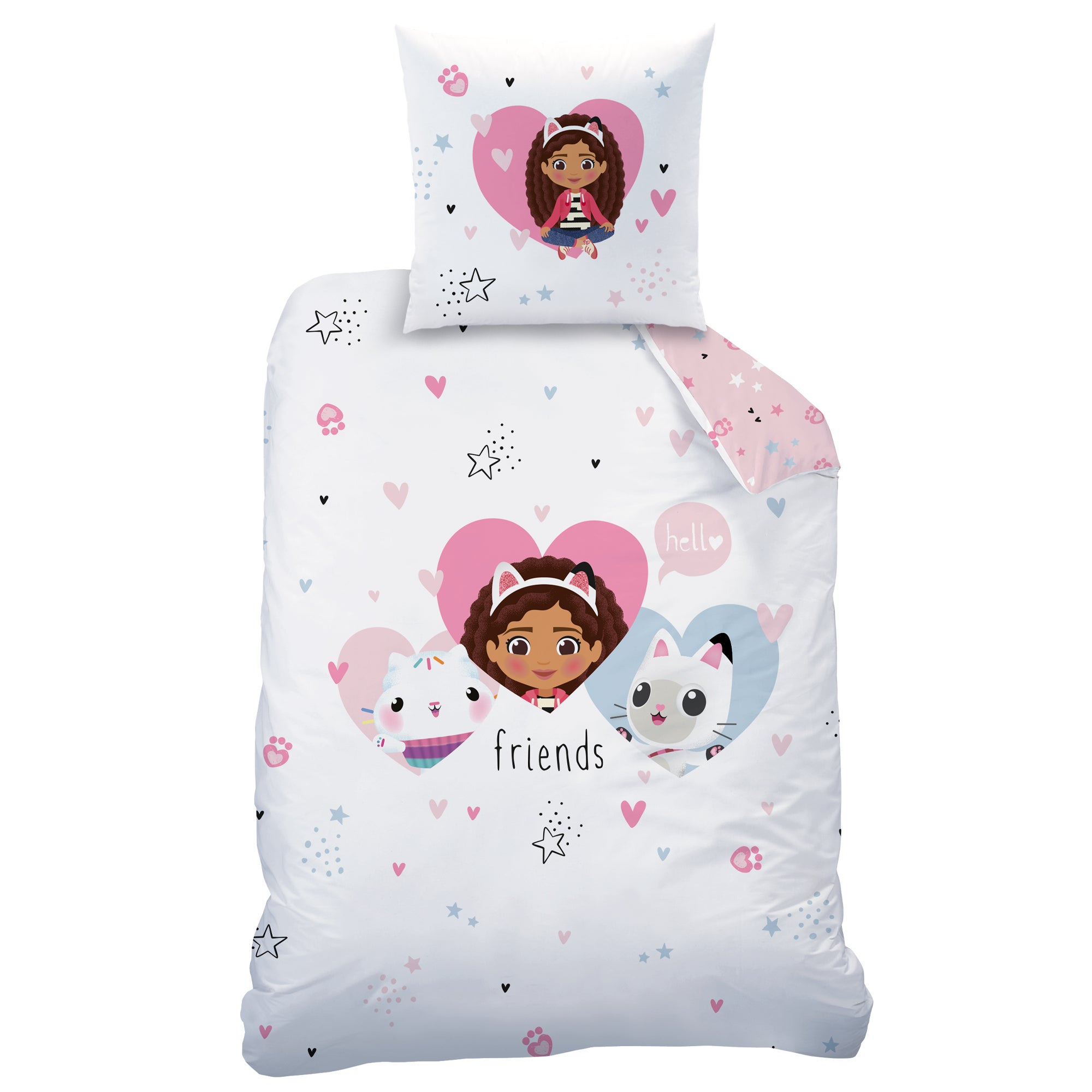 Parure de lit imprimée 100% coton, GABBY ET LA MAISON MAGIQUE HEARTS - 3