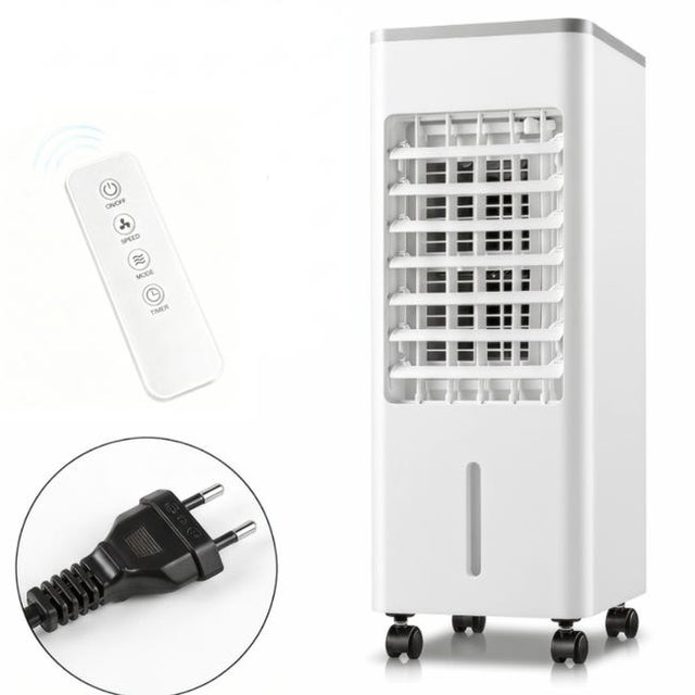 Enfriador Evaporativo Portátil, Ventilador Refrigerante Silencioso para Dormitorio Oficina Ahorro Energético,Blanco-55*20CM