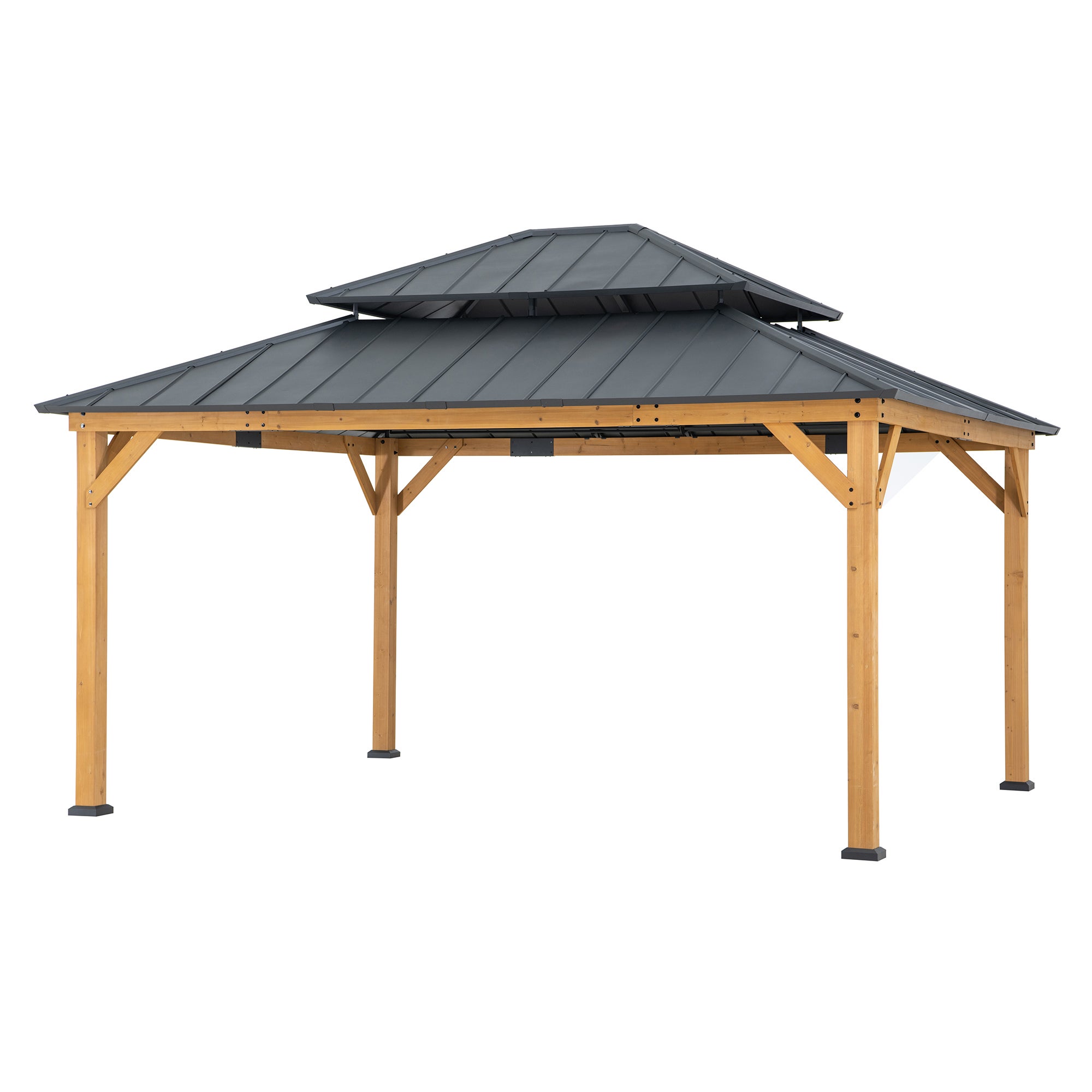 Tonnelle De Jardin 2,5x2,5 M Anthracite - Pavillon Avec Parois, Résistant UV Et Eau