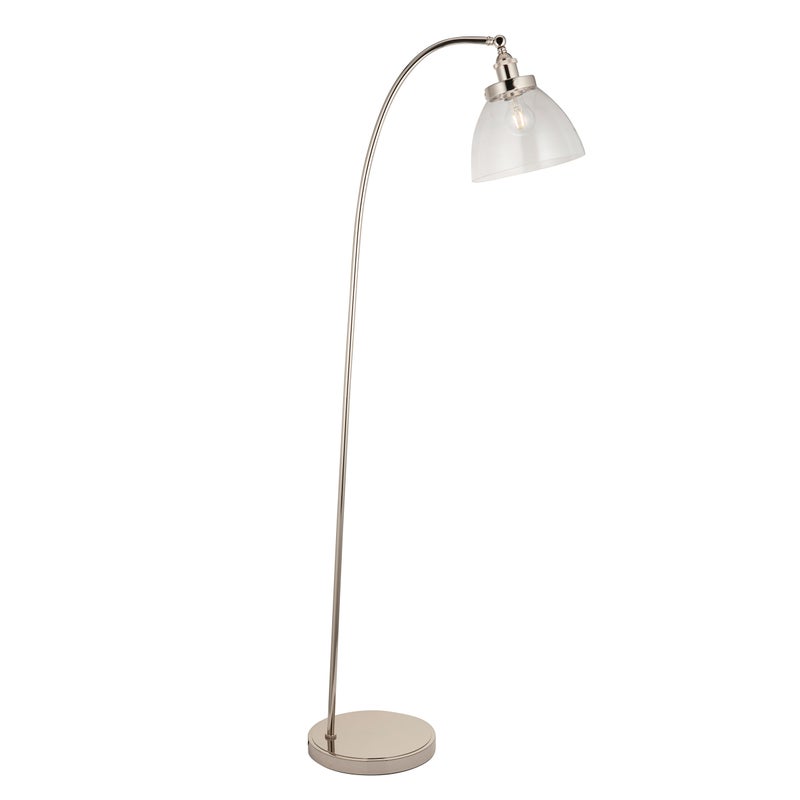 Lampa stojąca przezroczysty klosz HANSEN niklowana 1xE27x10W metal wym:152x28x60cm IP20 Endon