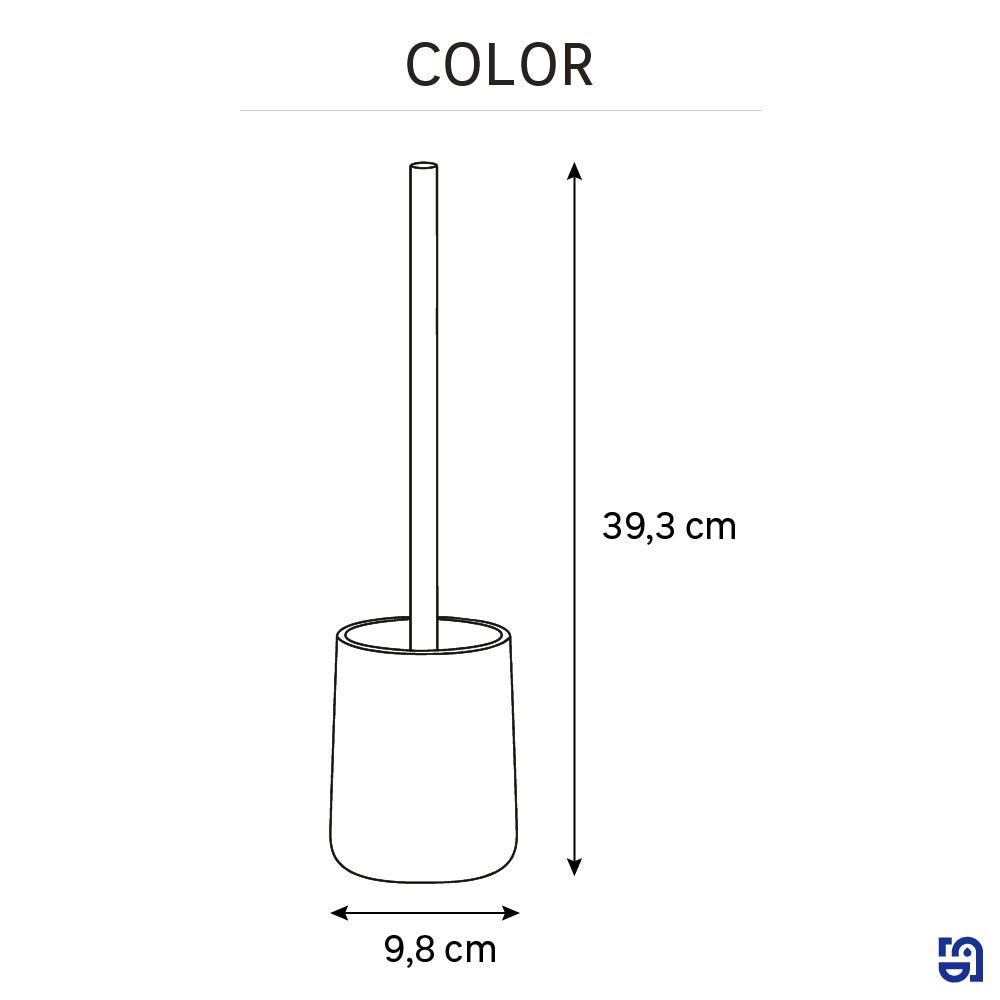 Brosse WC avec pot en résine COLOR - Blanc mat - SENSEA - 2