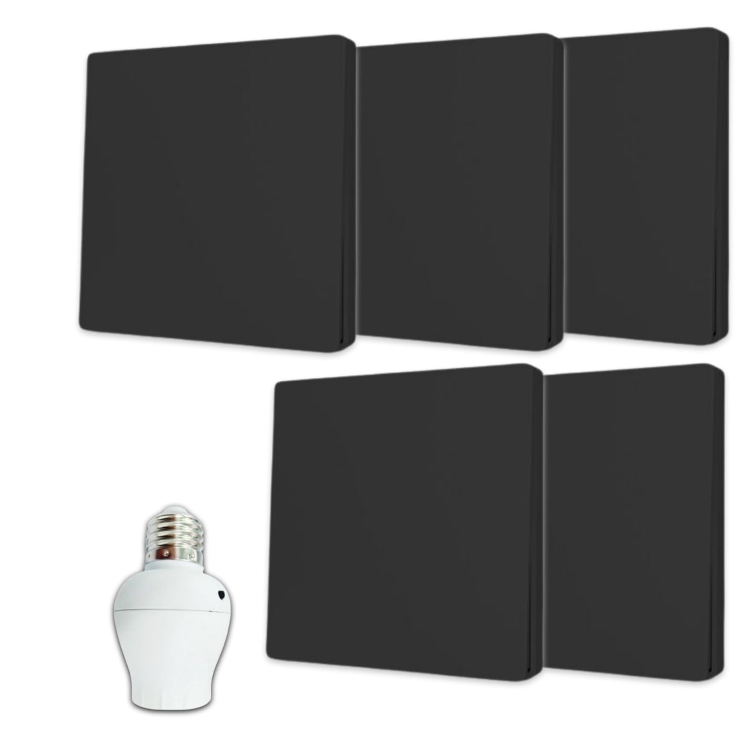 Kit Interrupteur Sans Fil Et Sans Pile - 1 Interrupteur + 1 Douille Radio E27, Auto-alimenté, 2500W