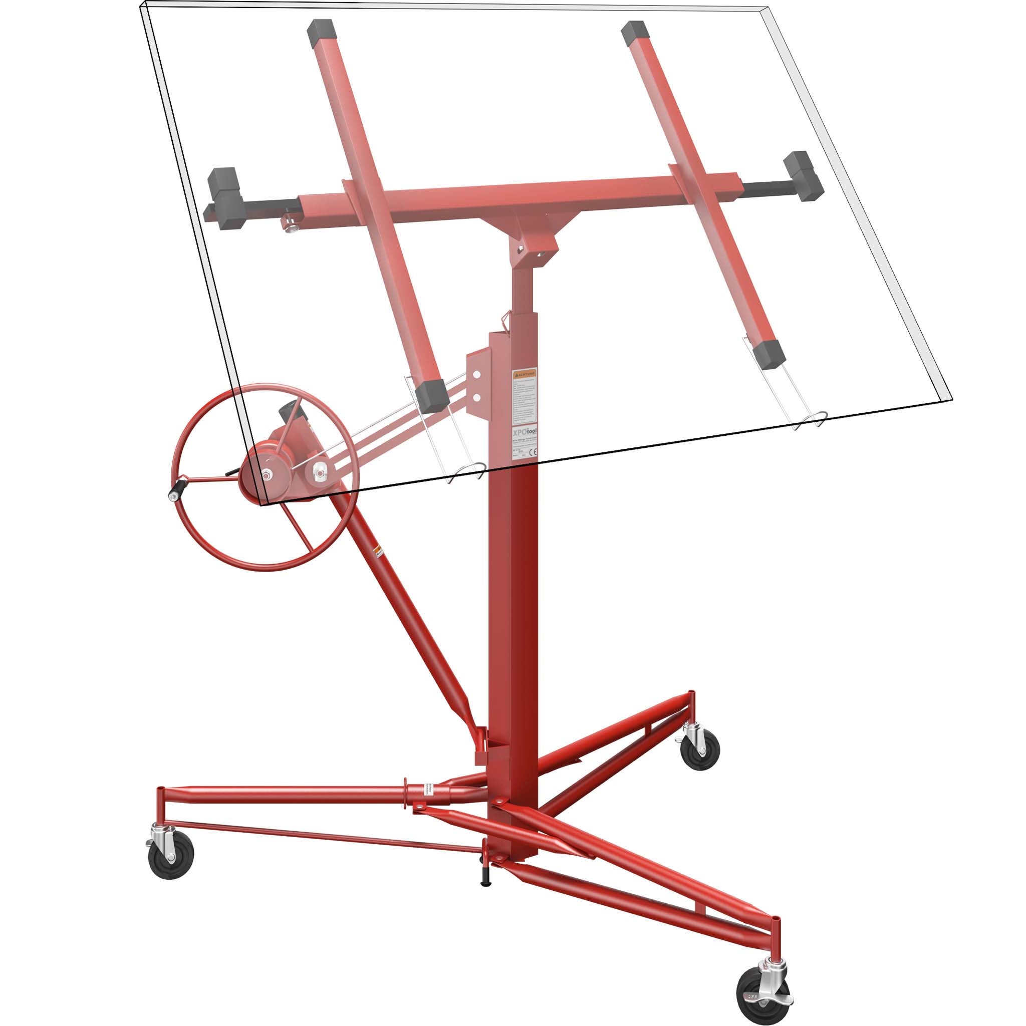 KIT Lève-panneaux XXL Panneaux placoplâtre avec Extension rallonge 140 cm - Hauteur 140-350cm / Charge max 68 kg / Angle d'inclinaison 60°… Wiltec - 9