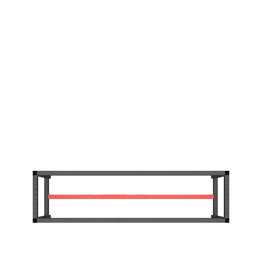 vidaXL Cadre de banc de travail Noir et rouge mat 190x50x79 cm Métal - 2