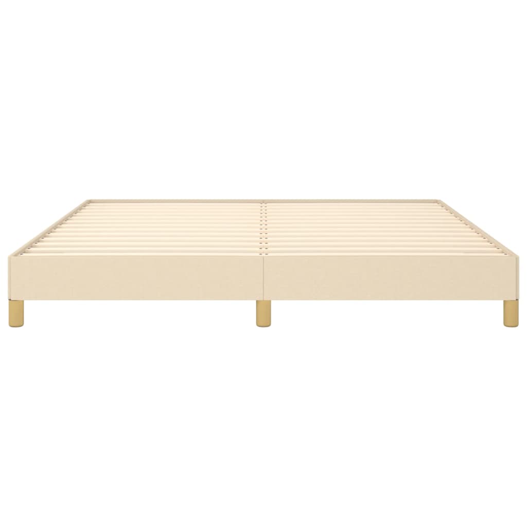 Cadre de lit sans matelas crème 180 x 200 cm en tissu - 5